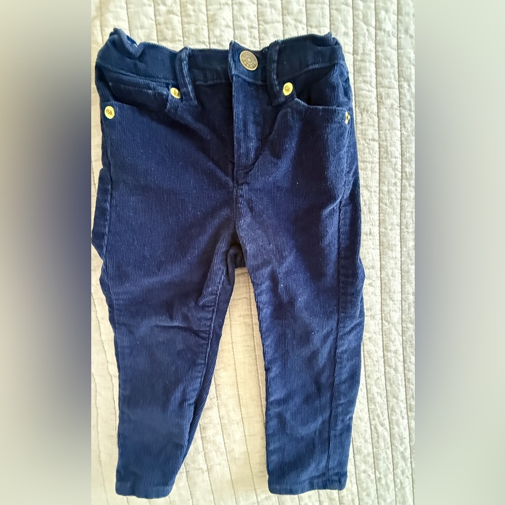 Crewcuts Dark Blue Corduroy Trousers
